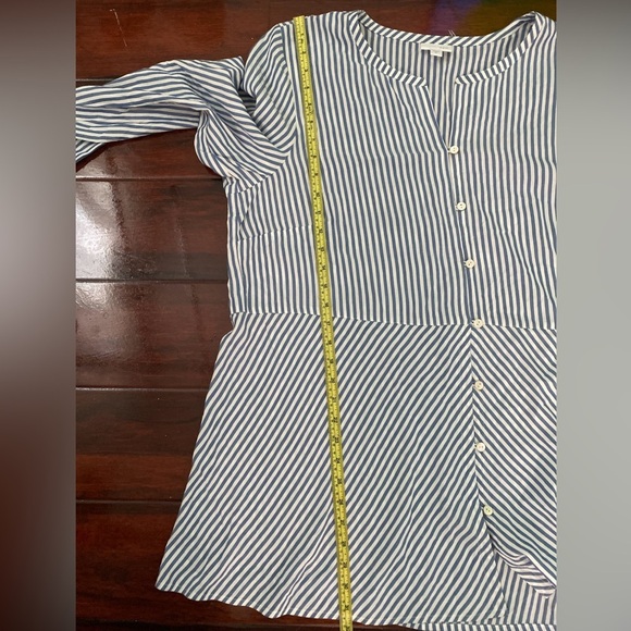 J. Jill Women's Tunic Top White & Blue Stripe Button Up Shirt Blouse SZ XL (B-6) - Picture 11 of 11